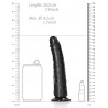 Real Rock Ultra Skin Gode Slim Dildo 18 x 4.2cm Noir